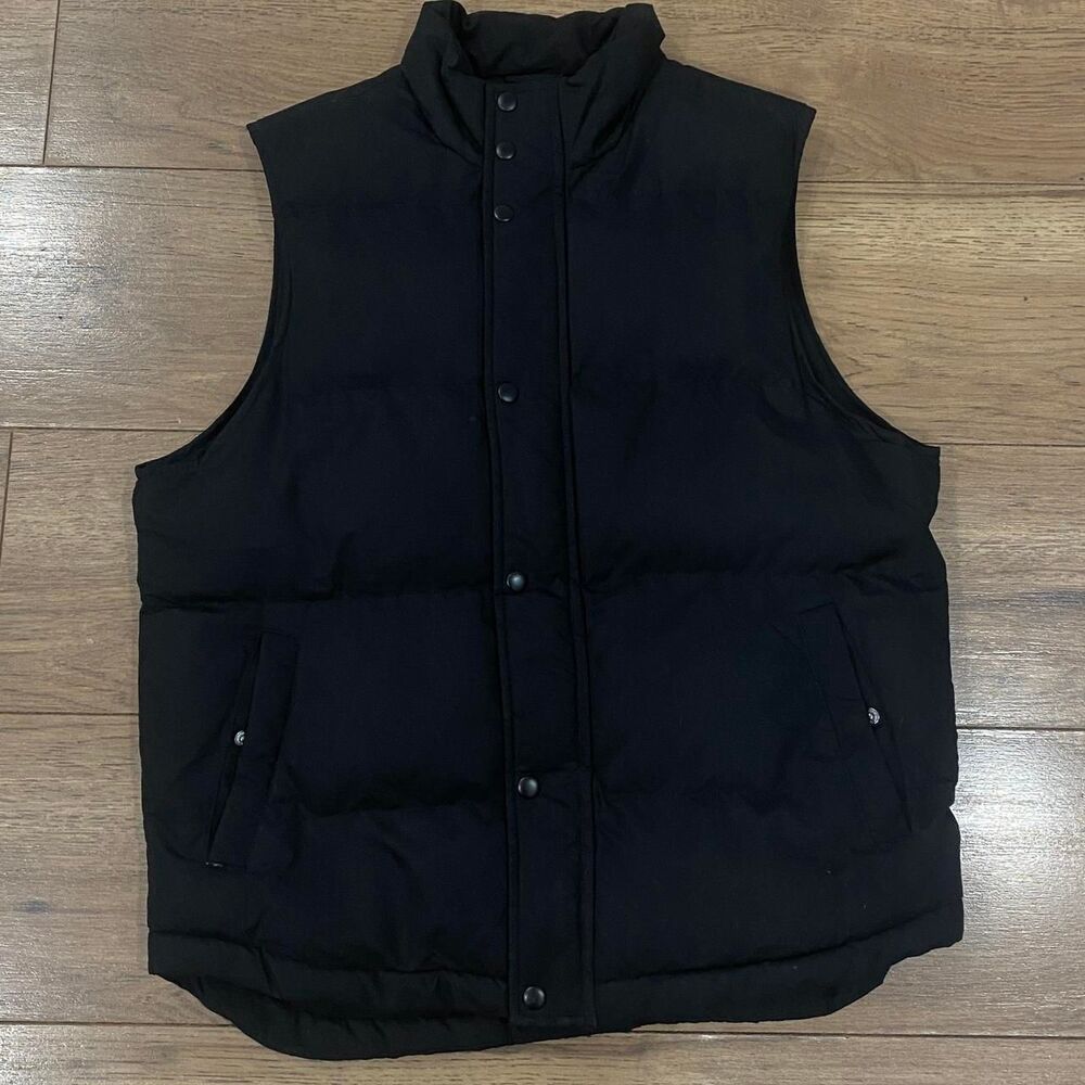Men's Black Gilet St Johns Vest Puffer Size Medium